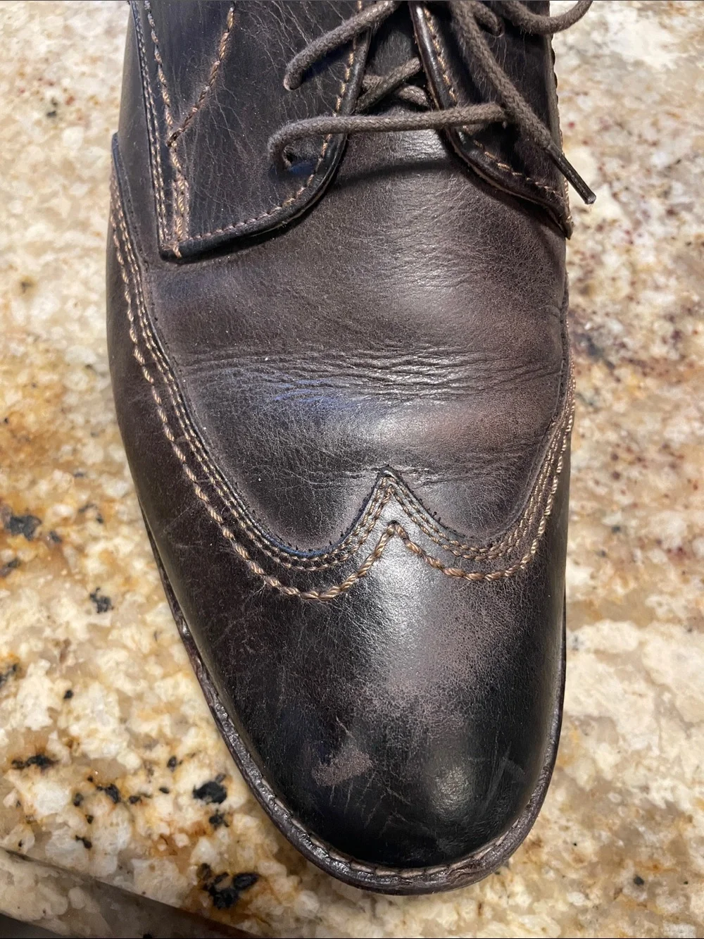 Johnston & Murphy Dark Brown Wingtip Derby Shoes
